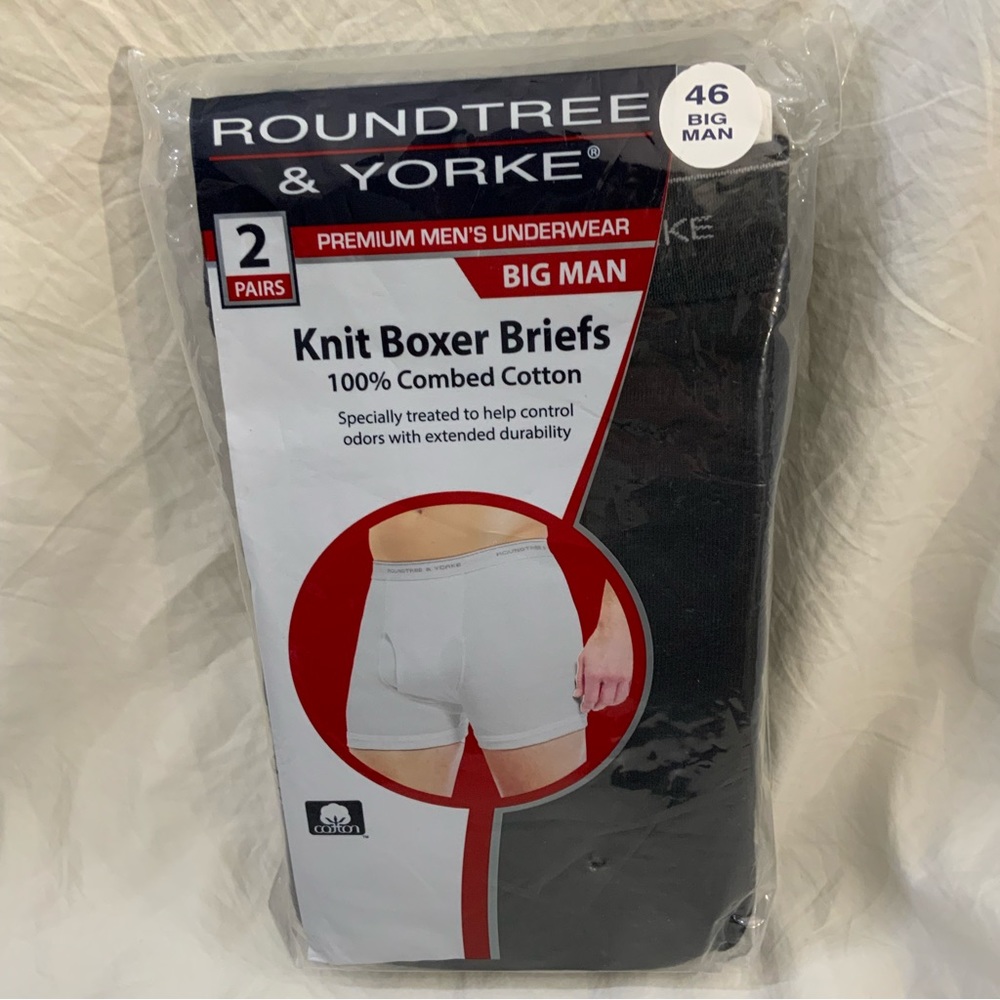 Roundtree & Yorke Knit Boxer Briefs Premium Underwear 2 pair
Size 50 New